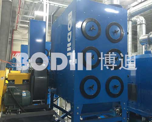 普利司通轮胎钢圈自动打磨线集中除尘工程案例 普利司通轮胎钢圈自动打磨线集中除尘工程案例